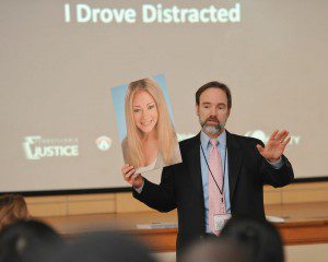Joel Feldman admitting to students that he drove distracted