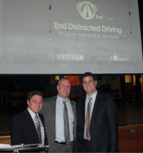 NYSTLA members after a presentation to students. From left to right: Eric Sandman (L), Michael Carner, Scott Wolinetz
