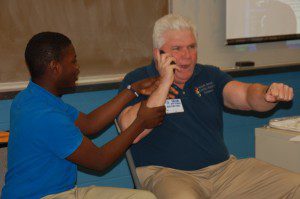 A roleplay at Salem High School encouraging teens to speak up for their safey