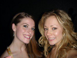 Casey Feldman (R) with Amber Staska, Casey's best friend from high school and President of Phi Sigma Pi in 2010