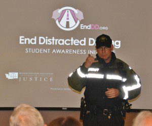 Skagit County Deputy Sheriff, John Hendrikson at the community presentation in Burlington, WA