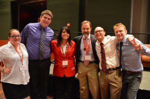 FCCLA students pose for a picture with the speakers - R: Tyler Presnell, Will Craig, me and Logan Melgosa (2nd from left)