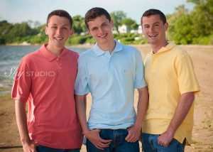 The Salit triplets, Tim (L), Matt & Brian, who are planning their third New England Distracted Driving Summit