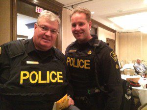 Officers Ault (L) & Ferguson of the Ontario Provincial Poloce