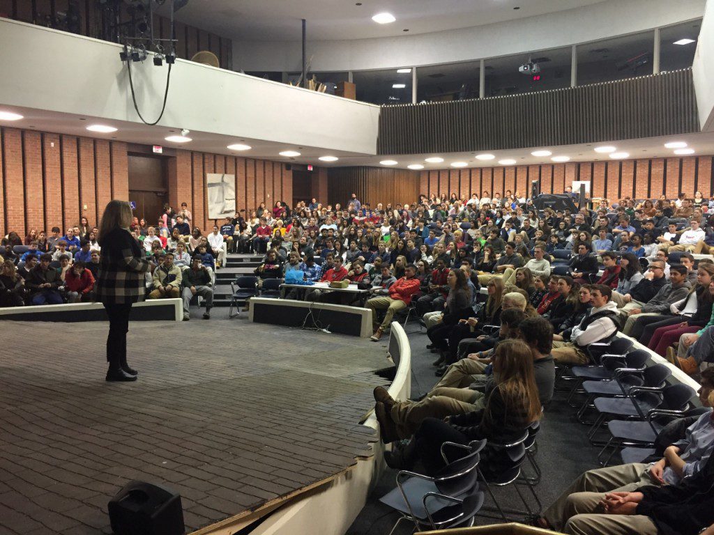 CATA pres. Ellen Hobbs Hirshman presenting at the Hawken School in Gates Mills, Ohio