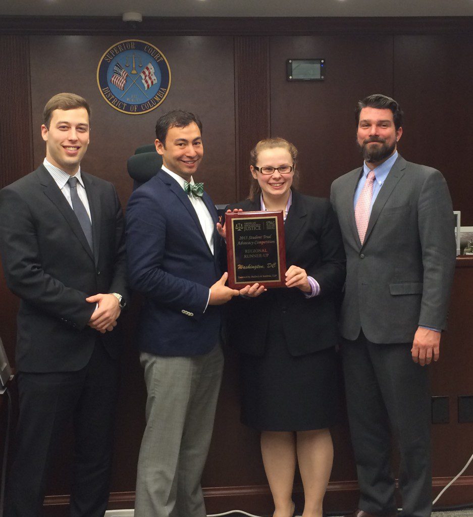 University of Richmond Law School D.C. regional runner up team - Shaun K Freiman, Corey MIchael Jenkins, Daniel Francis O'Brien & Milena Radovic