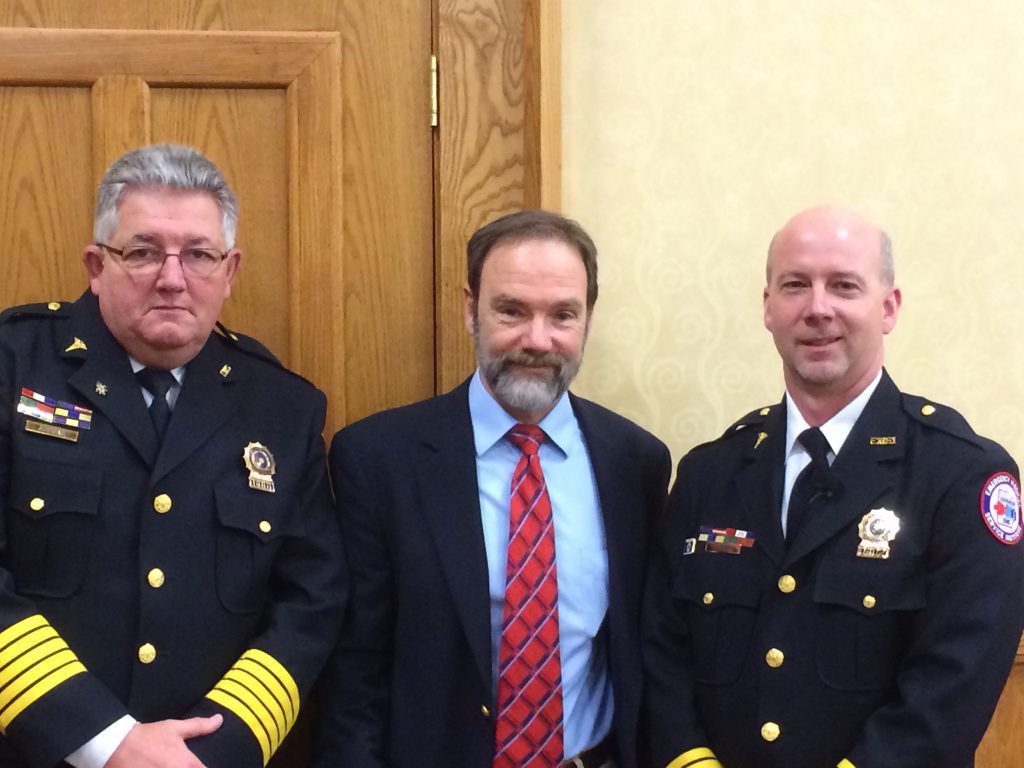 L to R: Richard L. Gibbons  Director Pennsylvania Department of Health, Joel Feldman Co-Founder of End Distracted Driving,  and Brian S. Shaw Deputy Director of Emergency Medical Service Institute (EMSI).