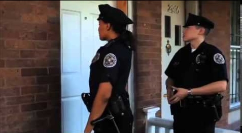 police at door