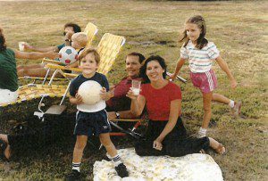 Mick Carney with his wife, son and daughter, Laura